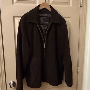 WEATHER REPORT Dark Brown Suede Zip-Up Jacket